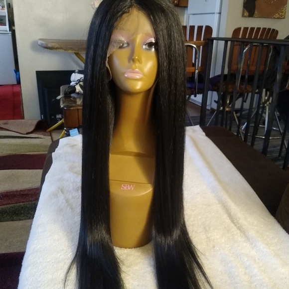 Human hair blend lace front wig - Picture 9 of 11